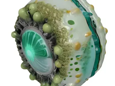 SciFi BioMechanical Core Orb 3D model