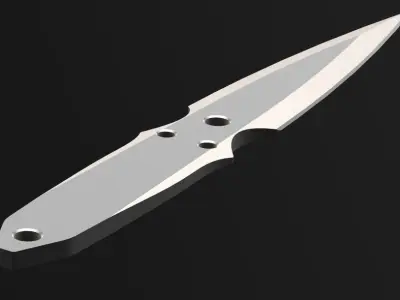 Kunai Throwing Knife Low-poly 3D model