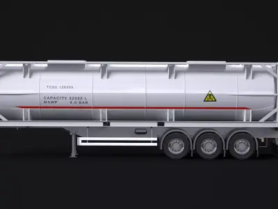 ISO Tanker Trailer 3D model