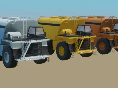 Open Pit Water Truck 3D model
