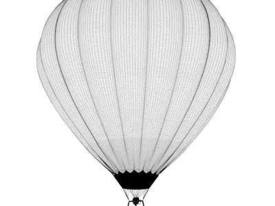 Hot air balloon 3D model purchase
