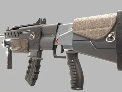 Assault Rifle 3D model 5