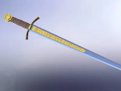 Excalibur sword 3D model shop