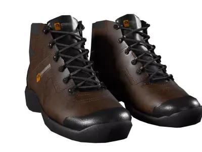 Safety Boots Low Poly Low-poly 3D model