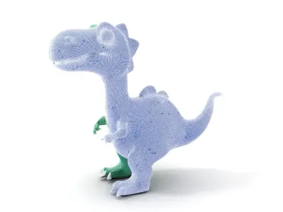 Cartoon Dinosaur Character Model Pack Low-poly 3D model