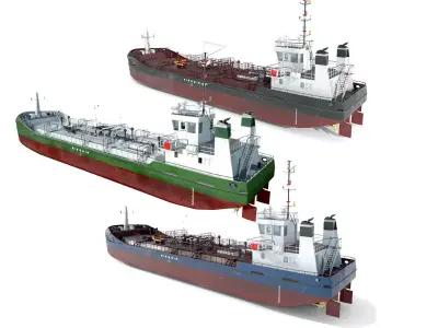  Collection Tankers DWT800 3D Model Pack