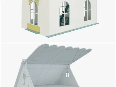 Bird House Low-poly 3D model 2