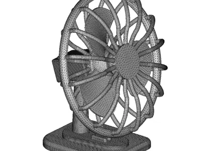 Transparent Table Fan Toy 3D model