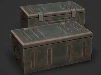 Ammo Crate 03 Low Poly Mobile Ready Low-poly 3D model