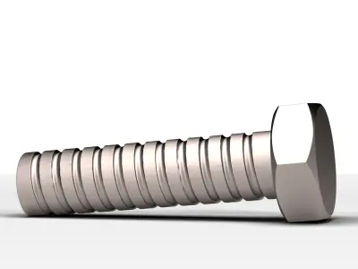 Hex Bolt Low-poly 3D model Low-poly