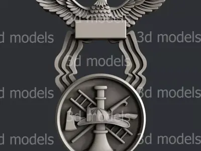 3d STL models for CNC or 3d printer firefighter  3D print model 3D model