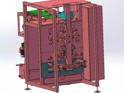 Vertical Form Fill Seal Packaging Machine for Powder Granule 3D model