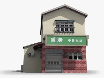 Japanese House x13 Low-poly 3D model purchase