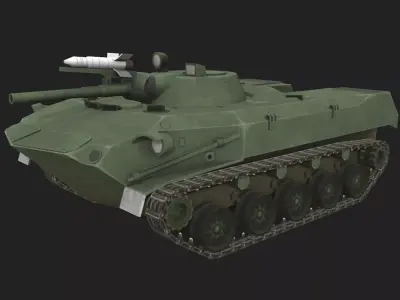 Tank BMD-1 Low-poly 3D model