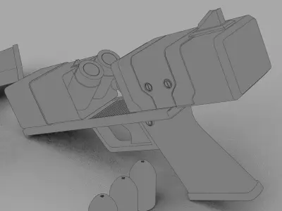 Swiss Hand Gun Low-poly 3D model