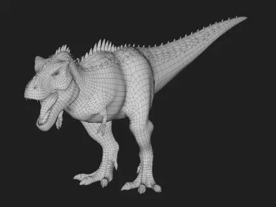 dinosaur Low-poly 3D model 4