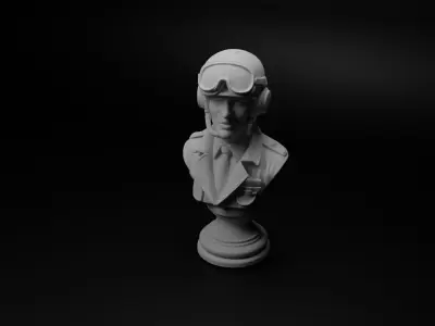 Helicopter Pilot Bust Chess 3D print model purchase