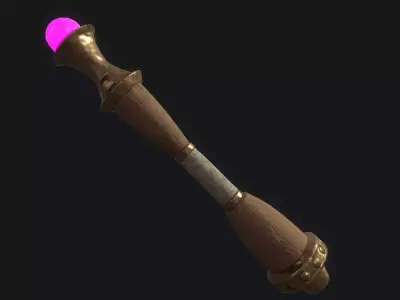 Fantasy Stylish- Wand of Heavy Low-poly 3D model