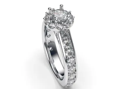 solitaire with ring sizes  9 part S66 3D print model