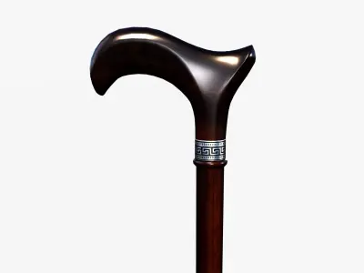 Antique Walking Cane Low-poly 3D model