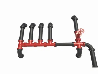 Industrial Pipes 3D model shop