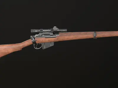 Lee-Enfield Rifle No4 3D model Low-poly 3D model