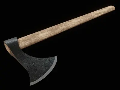 Viking Throwing Axe Low-poly 3D model