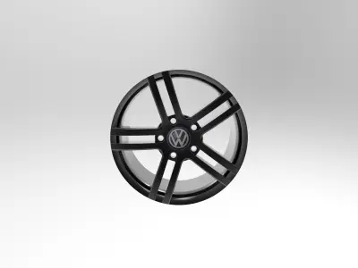 Golf 6 Rims Low-poly 3D model