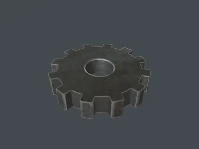 GEAR-004 cog wheel Low-poly 3D model