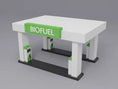 Bio Fuel Production Plant Assets 3D model