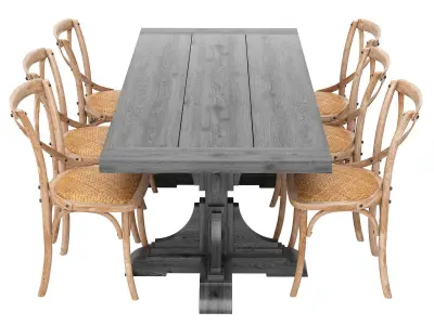 Dining set 10 3D model