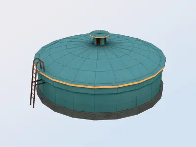 WBKK WATERTANK Kota Kinabalu Low-poly 3D model