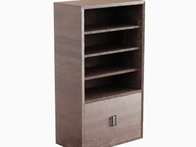 Old Shelf 03 Low-poly 3D model