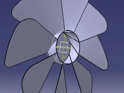 Propeller design model with eight blade  3D print model