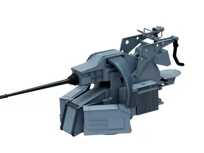 KBA 25 80 Machine Gun System 3D model