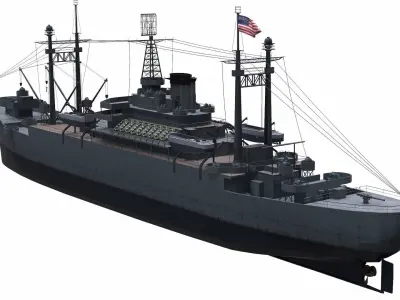 Ship 01 Low-poly 3D model