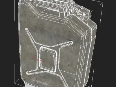 Gallon metal canister 3D model