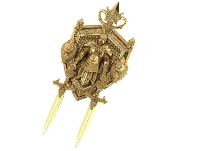 KNIGHT LION SWORD NECKLACE  3D print model