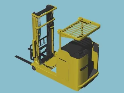 Reach Type Fork-Lift Nichiyu Platter50 3D model