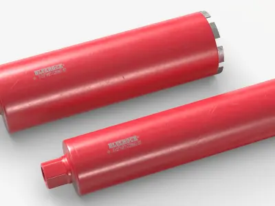Bluerock Concrete Drilling Core Bit Set with Multiple Sizes 3D model