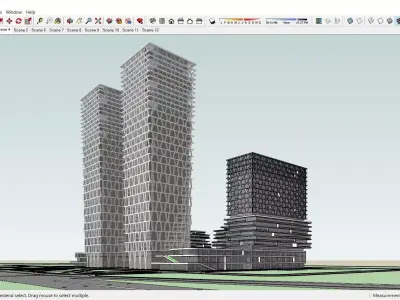 Sketchup Office building K7 3D model