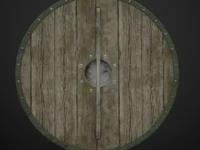 Viking Shield Low Poly Game Ready Low-poly 3D model