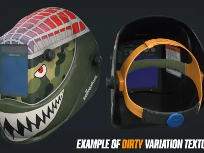 Welding mask Low-poly 3D model