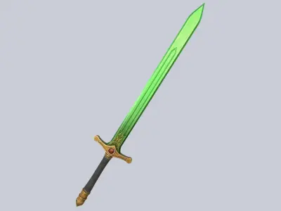 Nature blade Low-poly 3D model