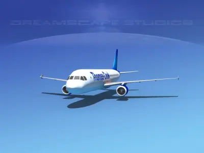 Airbus A320 LP Thomas Cook Airlines Low-poly 3D model
