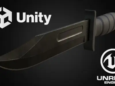 Kabar knife Free low-poly 3D model