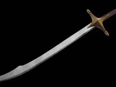 Curve Sword Scimitar from Elden Ring 3D model