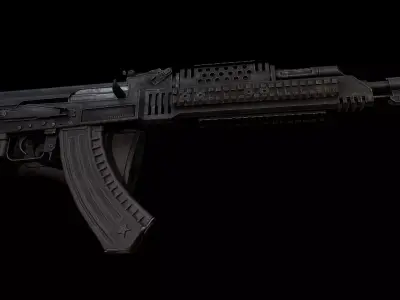 Automatic Vishkova 84 AV-84 Tactical Low-poly 3D model