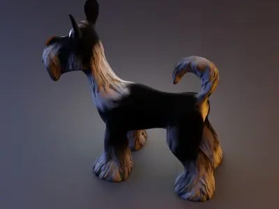 Stylized dog Low-poly 3D model