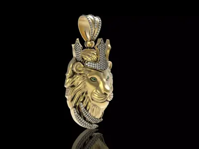Lion King Face Pendant 3D print model